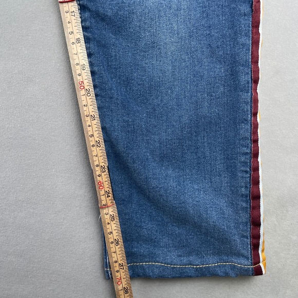 BDG Urban Outfitters Skinny Stretch Retro Stripe Jeans Blue Men 33 70s 80s Indie - Picture 10 of 10